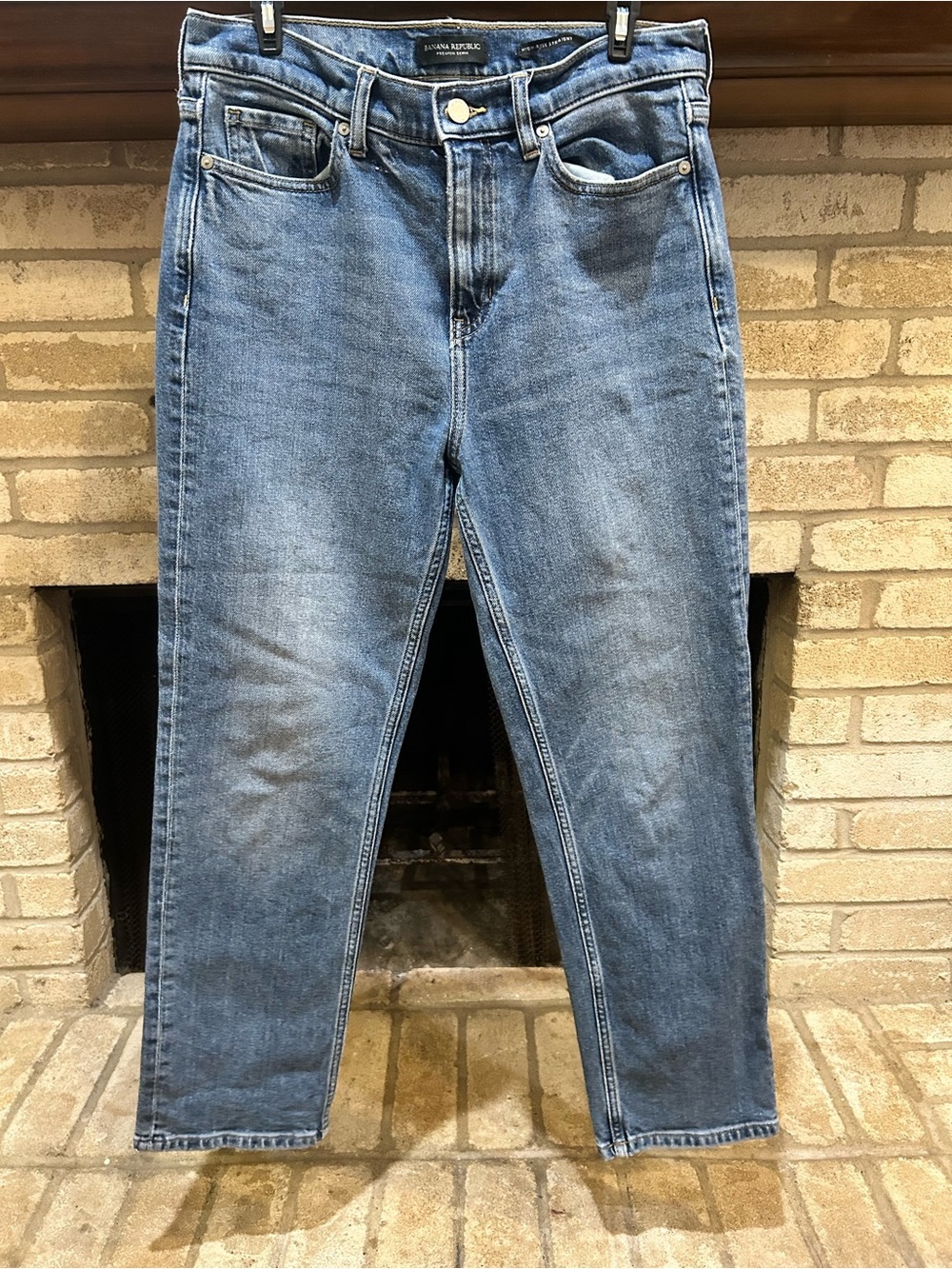 Banana Republic Blue High-Rise Straight Denim Jeans EUC
